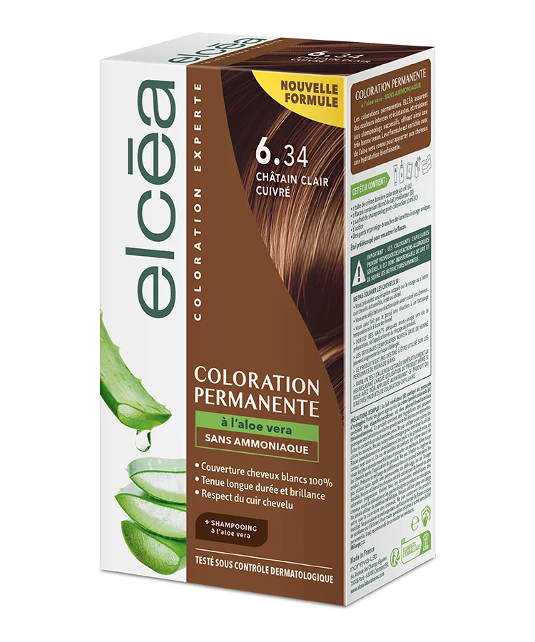 ELCEA Permanent Hair Colour Light Copper Brown – 6.34 - 01'P